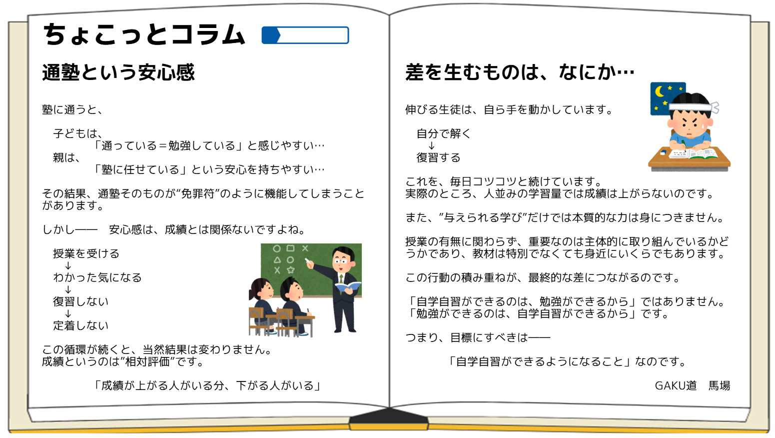 ちょこっとコラム ノート見開きビジュアル